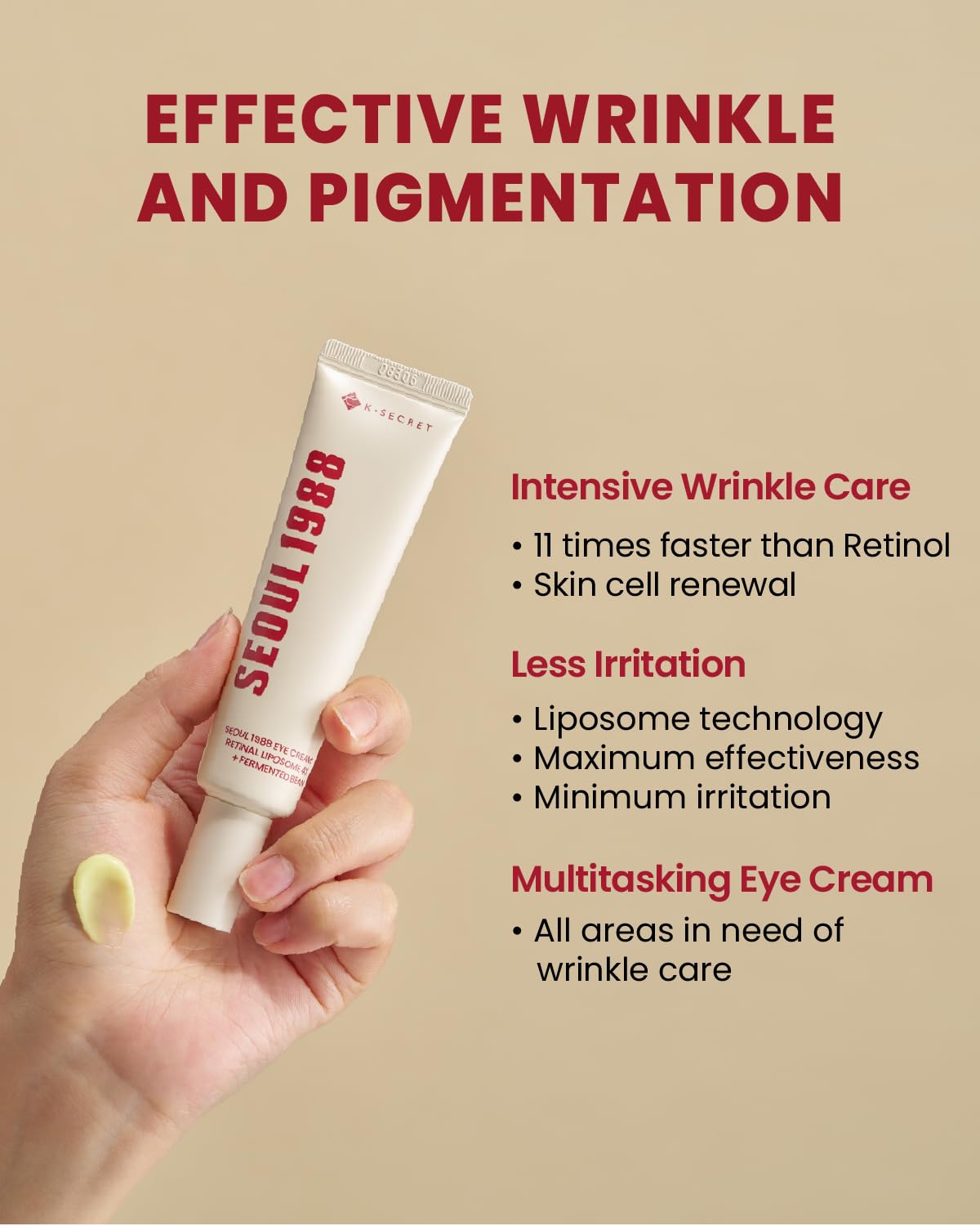 KSECRET Seoul 1988 Eye Cream : Retinal Liposome 4% + Fermented Bean