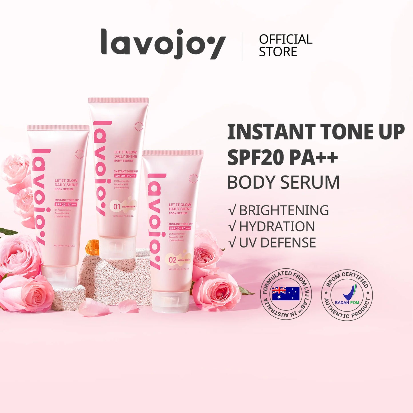 LAVOJOY Let It Glow Tone Up Body Serum 30ml