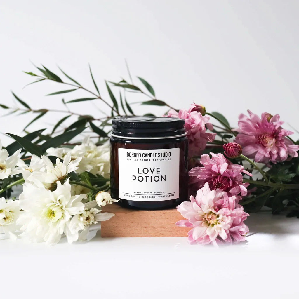 BORNEO CANDLE Love Potion Soy Candle 3.5 Oz