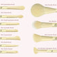 BLJ Mini Makeup Macaron Colors Brush Set with Pouch
