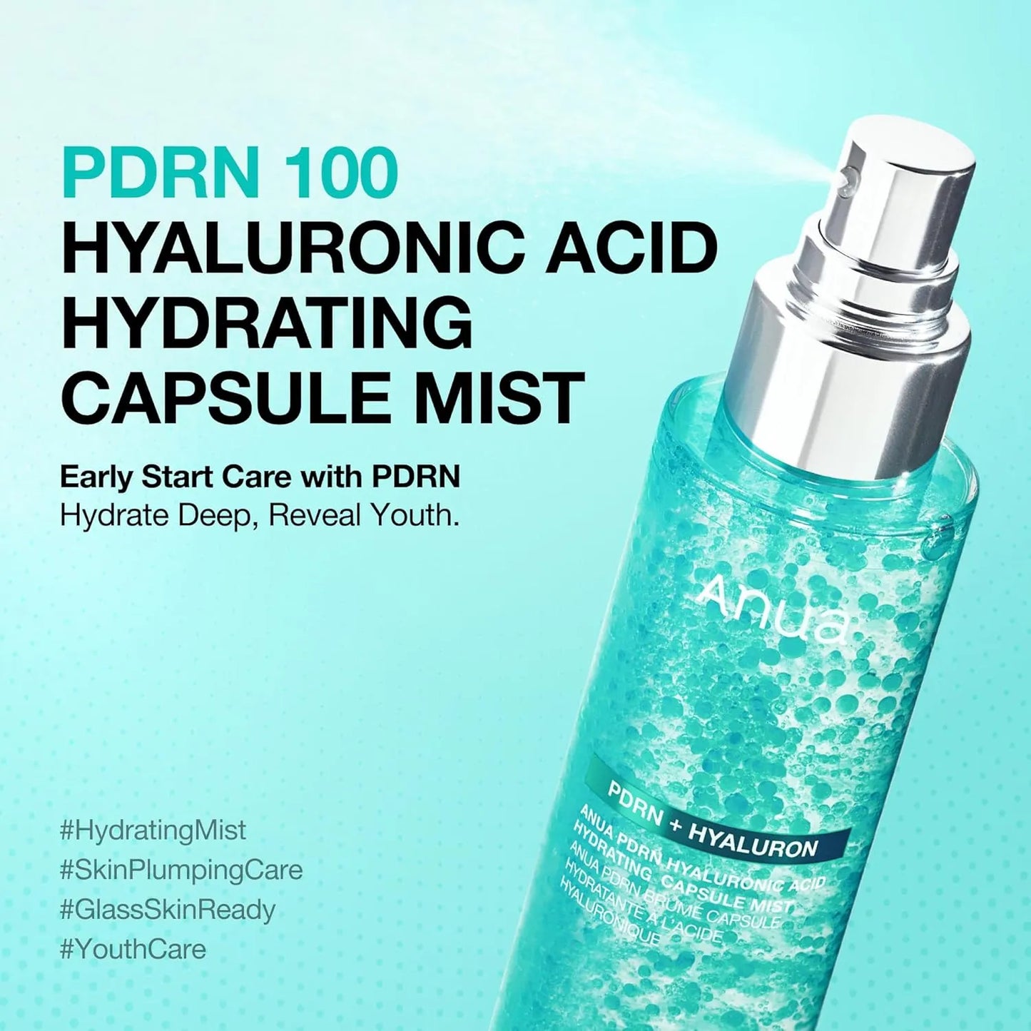 ANUA PDRN Hyaluronic Acid Hydrating Capsule Mist (30ml/100ml)