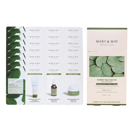 MARY & MAY Houttuynia Cordata Tea Tree Line (Cleanser, Serum, Cream) 1.5g