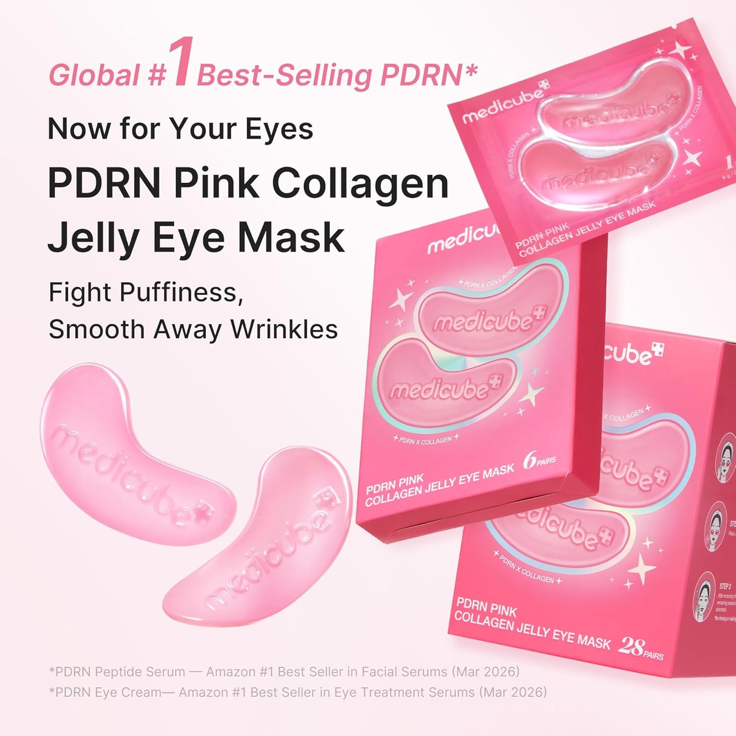MEDICUBE PDRN Pink Collagen Jelly Eye Mask (6 Pouch)
