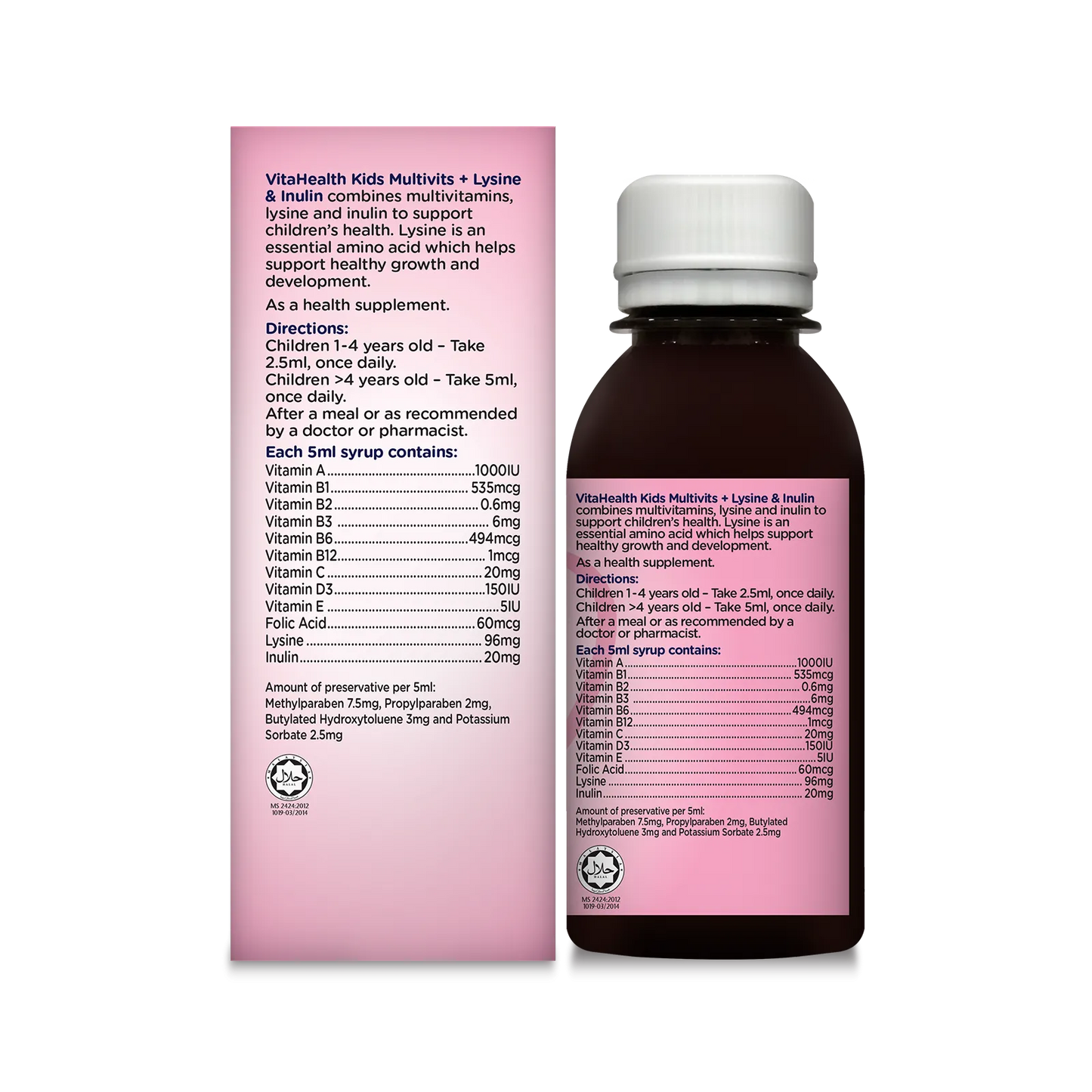 VITAHEALTH Kids Multivits + Lysine & Inulin 120ml