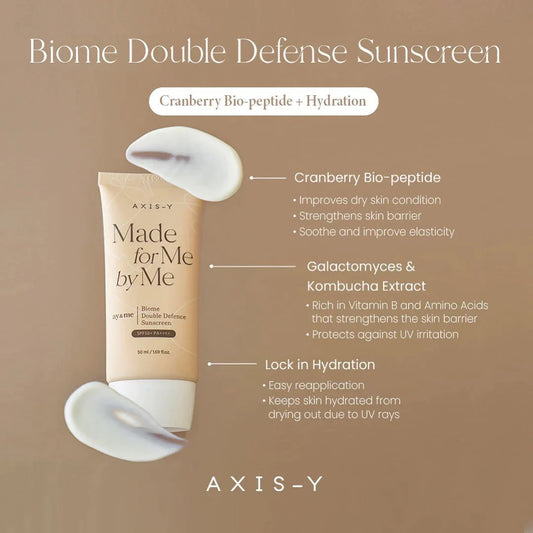 AXIS-Y Biome Double Defense Sunscreen SPF 50+ PA++++ 50ML
