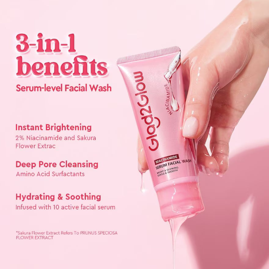 GLAD2GLOW Niacinamide Facial Wash