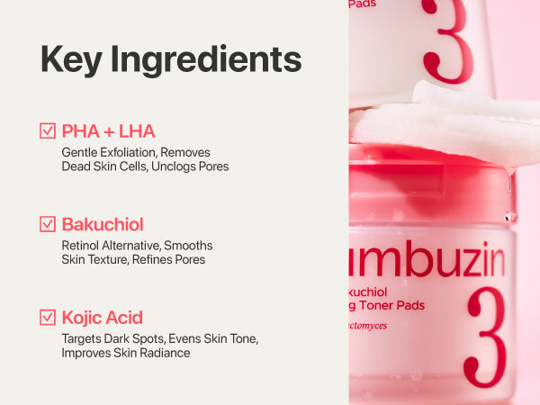 NUMBUZIN No.3 Bifida Bakuchiol Exfoliating Toner Pads 70EA