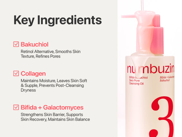 NUMBUZIN No.3 Bifida Bakuchiol Zero Pore Cleansing Oil 200ml