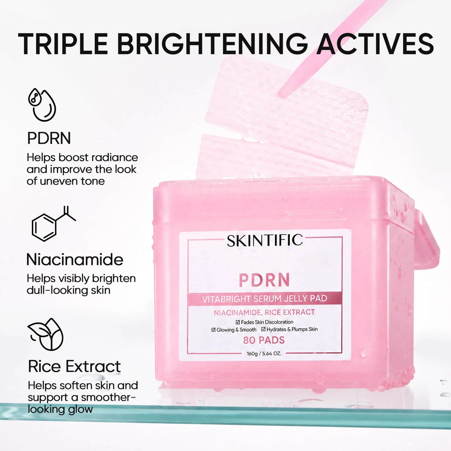 SKINTIFIC PDRN Vita Bright Serum Jelly Pad 160g 80pads