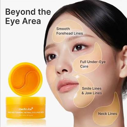 MEDICUBE Kojic Acid Turmeric Retinal Eye & Face Patch 60pcs