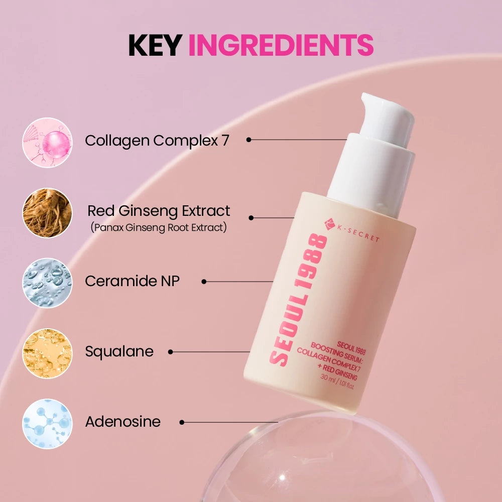 KSECRET Seoul 1988 Boosting Serum : Collagen Complex 7 + Red Ginseng