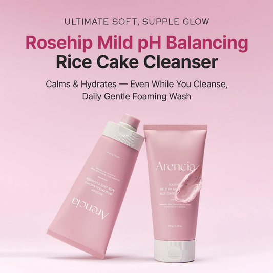 ARENCIA Rosehip Mild PH Balancing Rice Cake Cleanser 150g