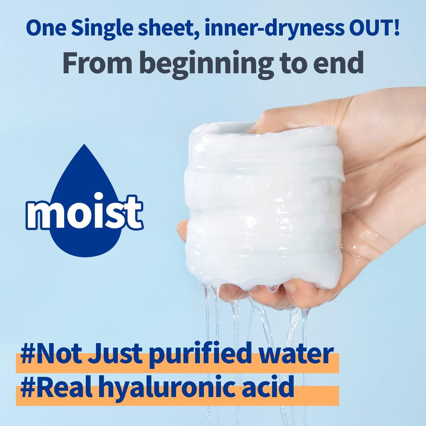 WELLAGE Real Hyaluronic Blue Toner Pad 70Pads