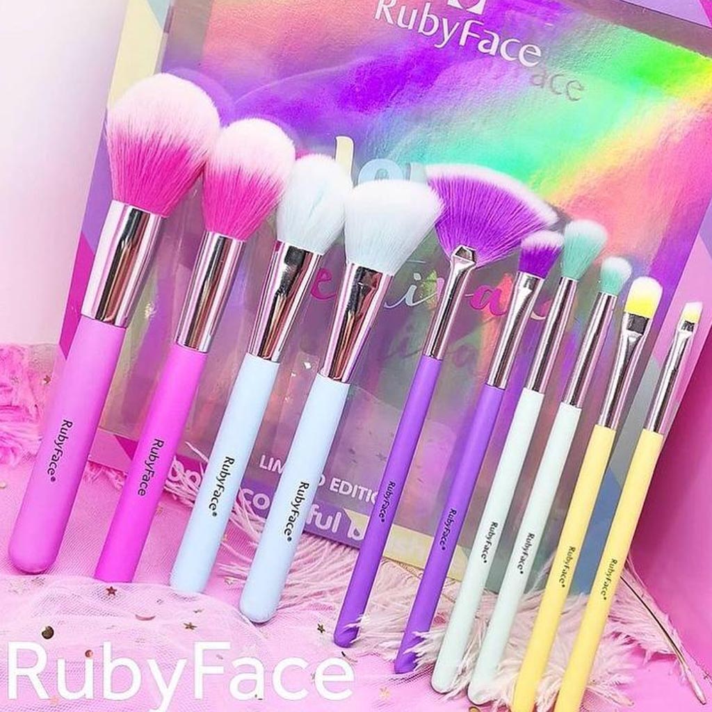 RUBYFACE Color Festival 10pcs Brush Set