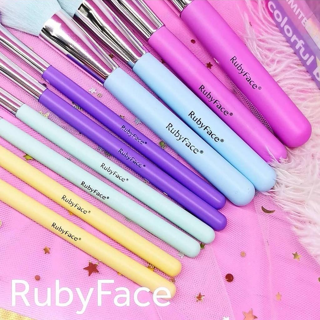 RUBYFACE Color Festival 10pcs Brush Set