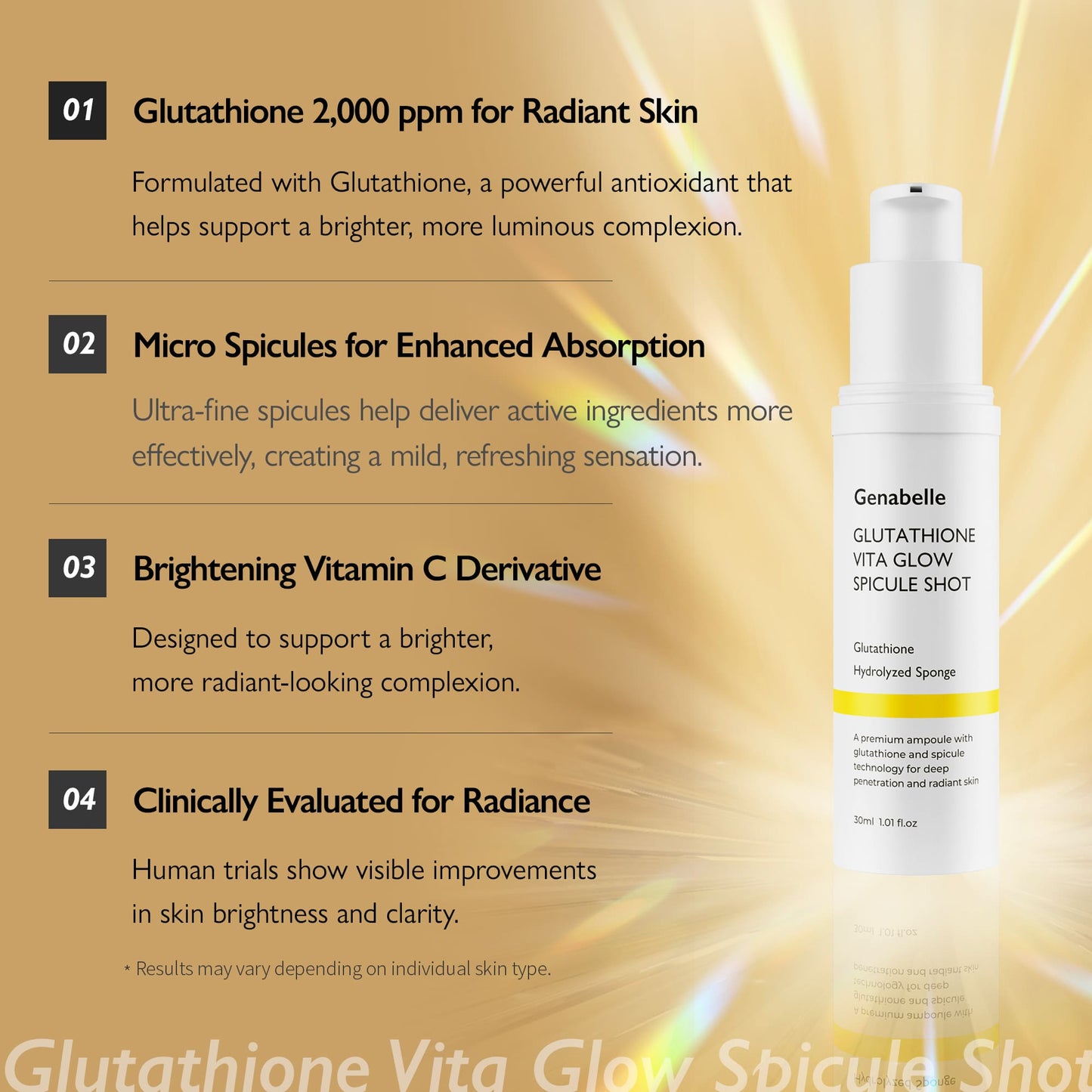 GENABELLE Glutathione Vita Glow Spicule Shot 30ml