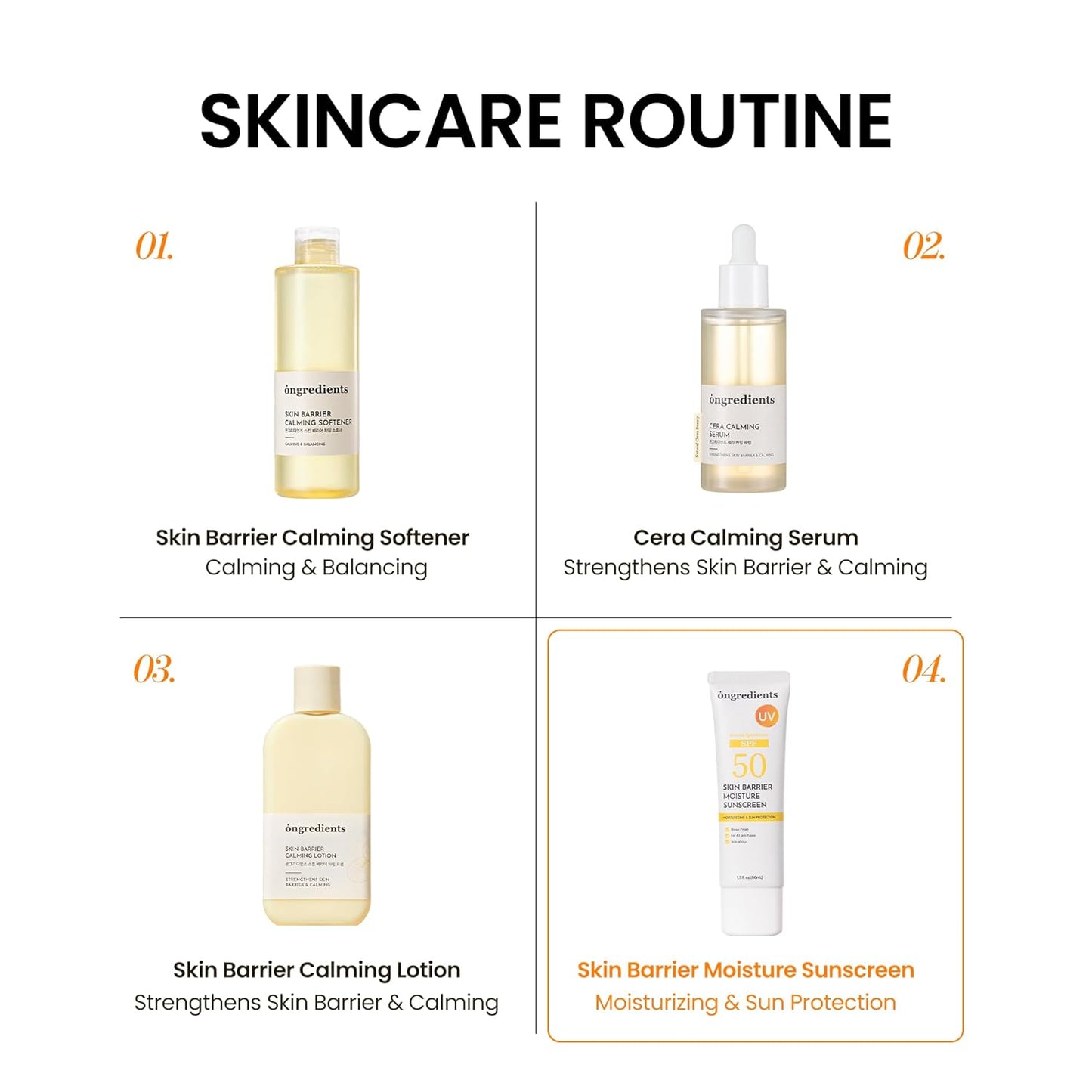 ONGREDIENTS Skin Barrier Moisture Sun Cream 50ml