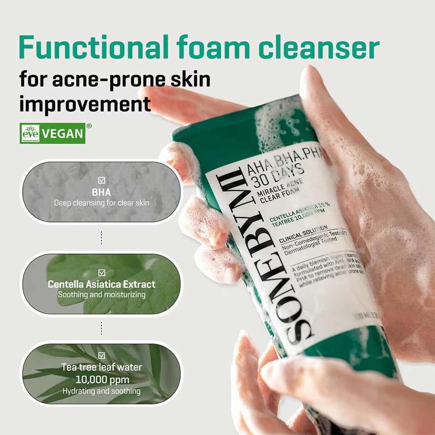 SOMEBYMI AHA BHA PHA 30 Days Miracle Acne Clear Foam