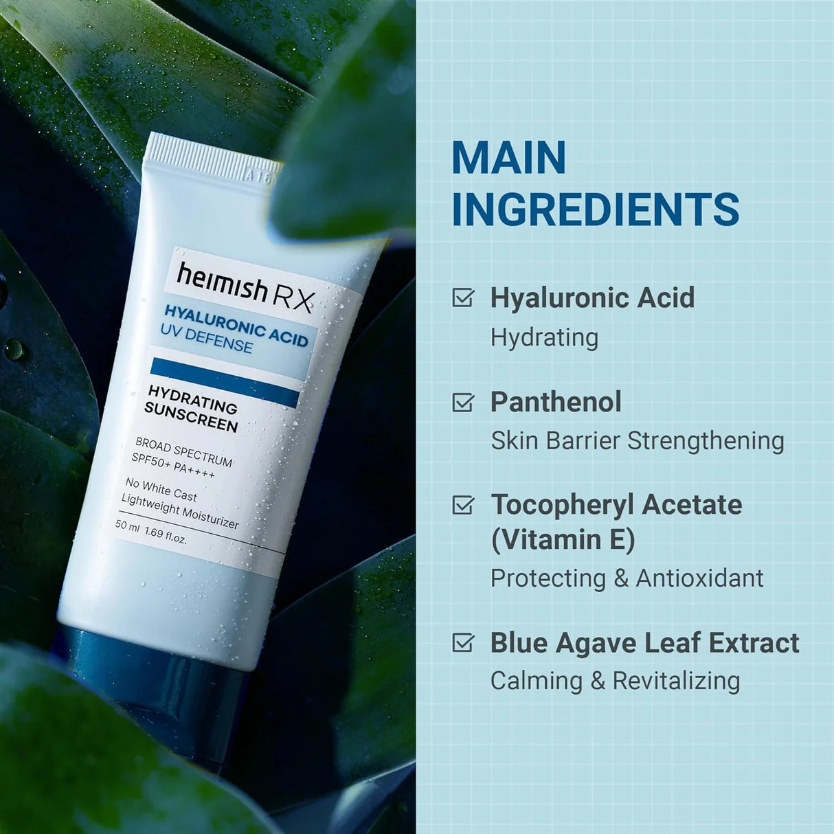 HEIMISH RX Hyaluronic Acid Hydrating Sunscreen 50ml