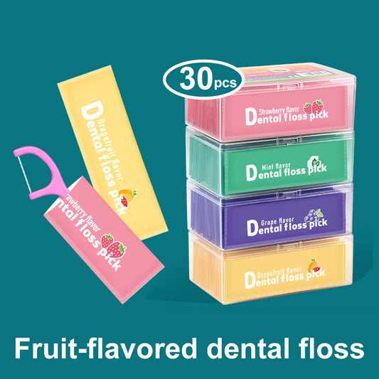 Fruit Flavored Dental Floss Pick (4 Flavors)