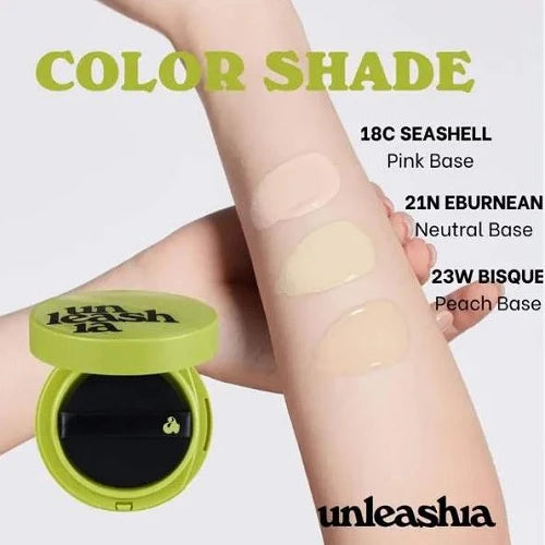 UNLEASHIA Satin Wear Healthy Green Cushion (3 Shades)