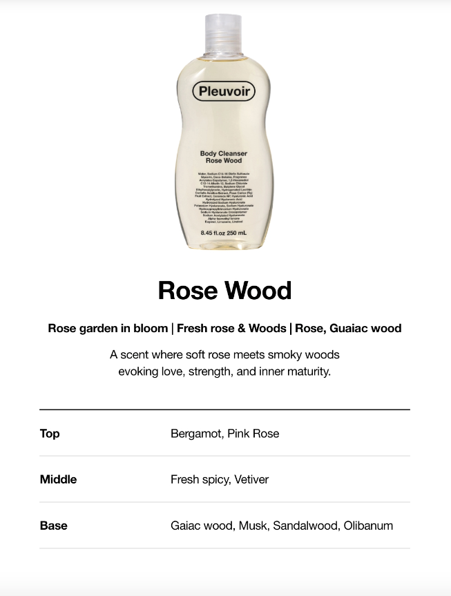 PLEUVOIR Body Cleanser 250ml (3 Scents)