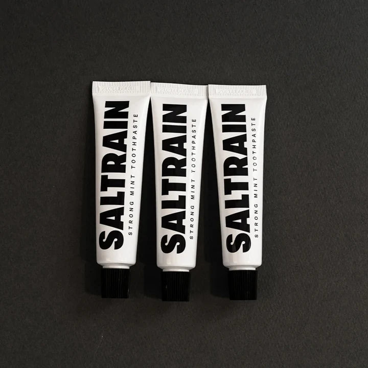 SALTRAIN Strong Mint Toothpaste | Black Gray Salt (2 Sizes)