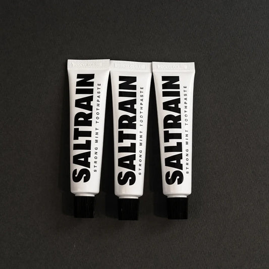 SALTRAIN Strong Mint Toothpaste | Black Gray Salt (2 Sizes)