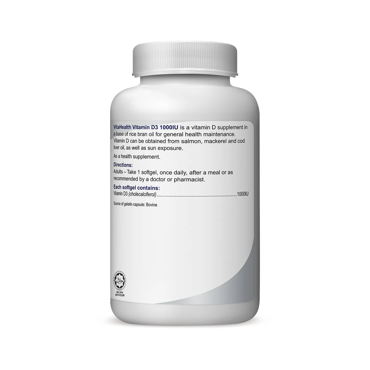 VITAHEALTH Vitamin D3 1000IU (30's/60's/60's + 30's)