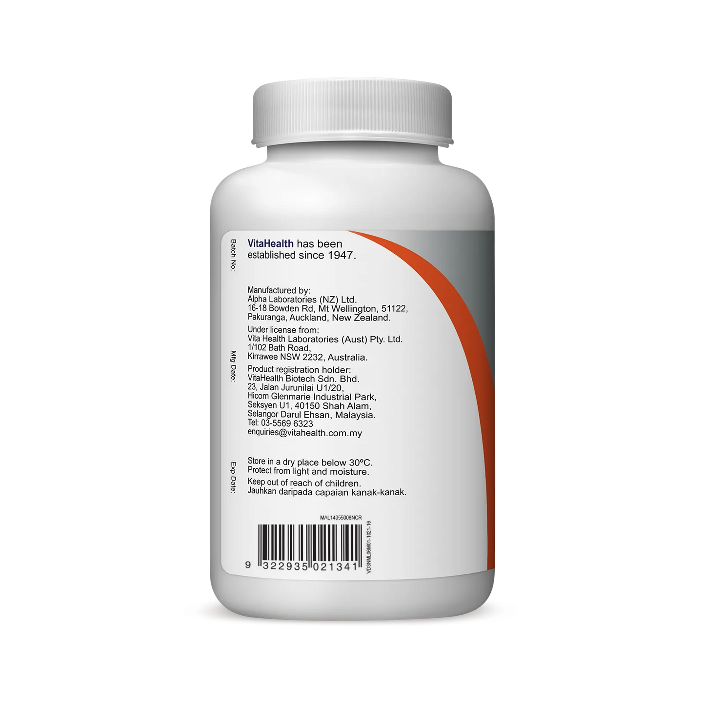 VITAHEALTH Vitamin D3 1000IU (30's/60's/60's + 30's)