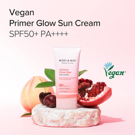 MARY & MAY Vegan Primer Glow Sun Cream SPF50+ PA++++ 50ML