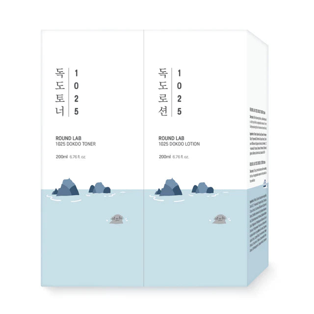 ROUNDLAB 1025 Dokdo Toner 200ml + Dokdo Lotion 200ml Set