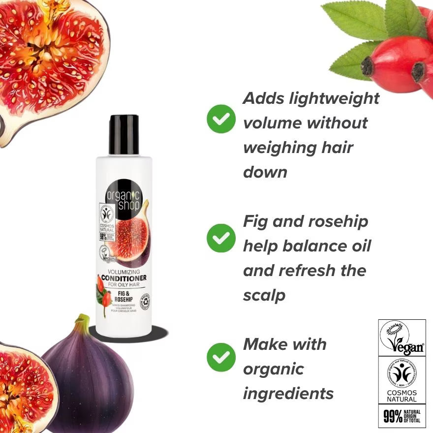 ORGANIC SHOP Volumizing Conditioner For Oily Hair Fig & Rosehip 280ml