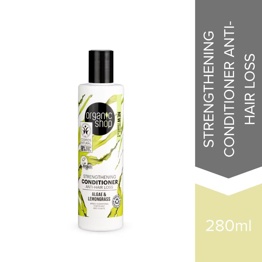 ORGANIC SHOP Strengthening Conditioner Anti-Hair Loss Algae & Lemongrass 280ml