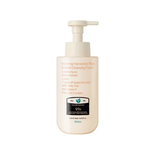 Hetras Morning-Harvested Rice Bubble Cleansing Foam