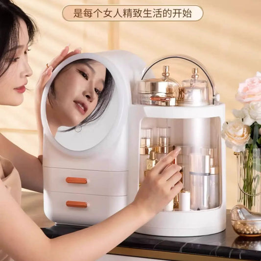 Skincare Cosmetics Vanity Storage with mirror