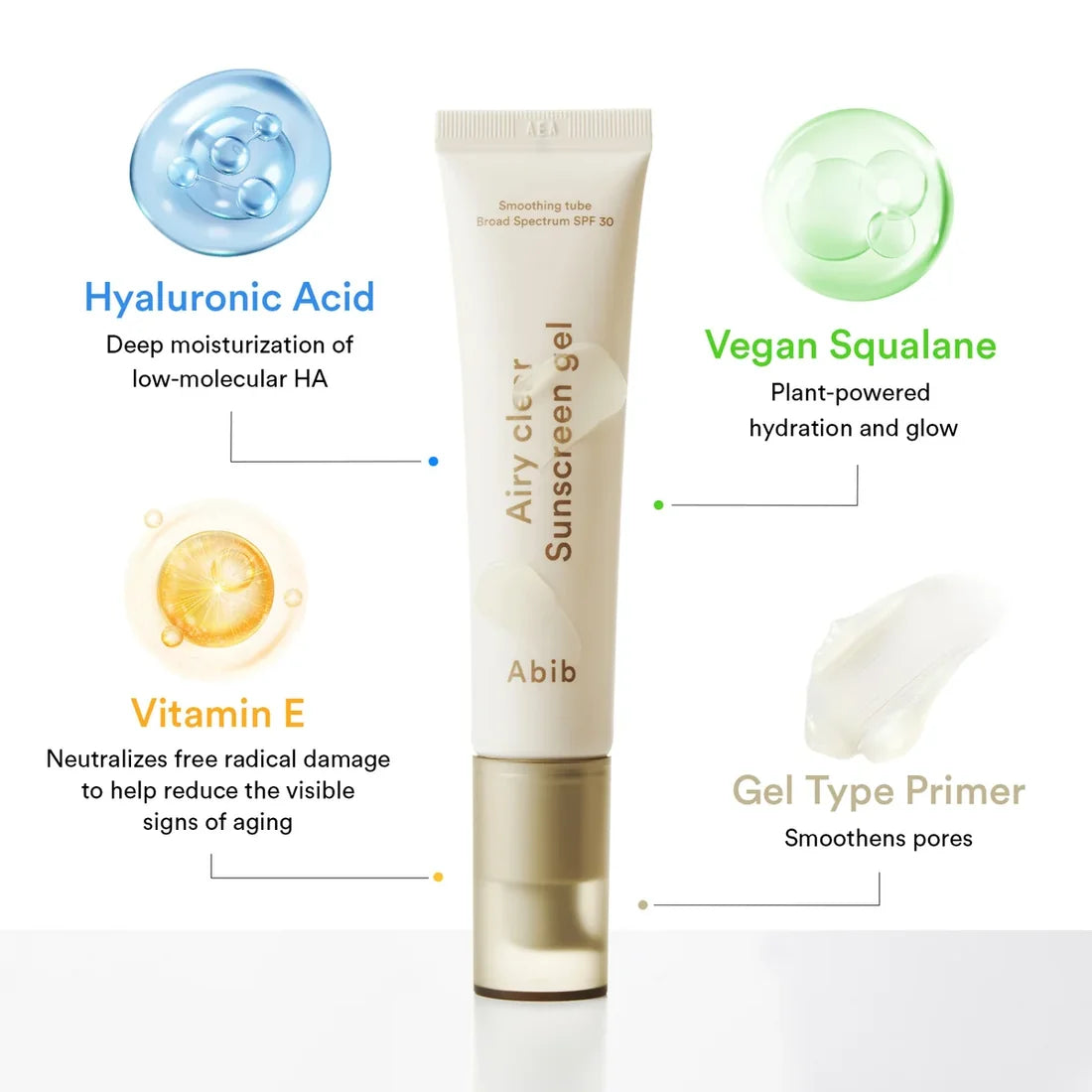 ABIB Airy Clear Sunscreen Gel Smoothing Tube 30ml