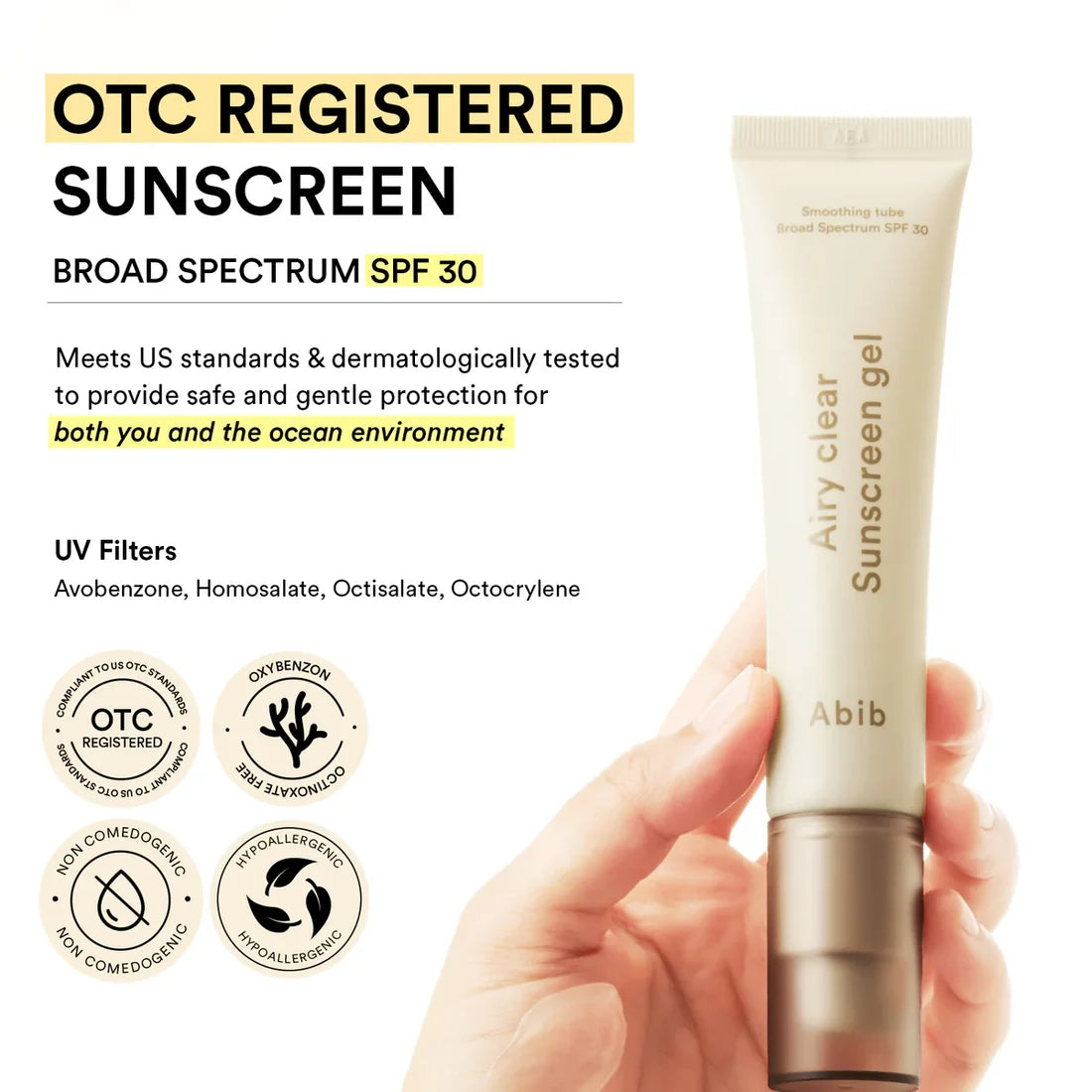 ABIB Airy Clear Sunscreen Gel Smoothing Tube 30ml