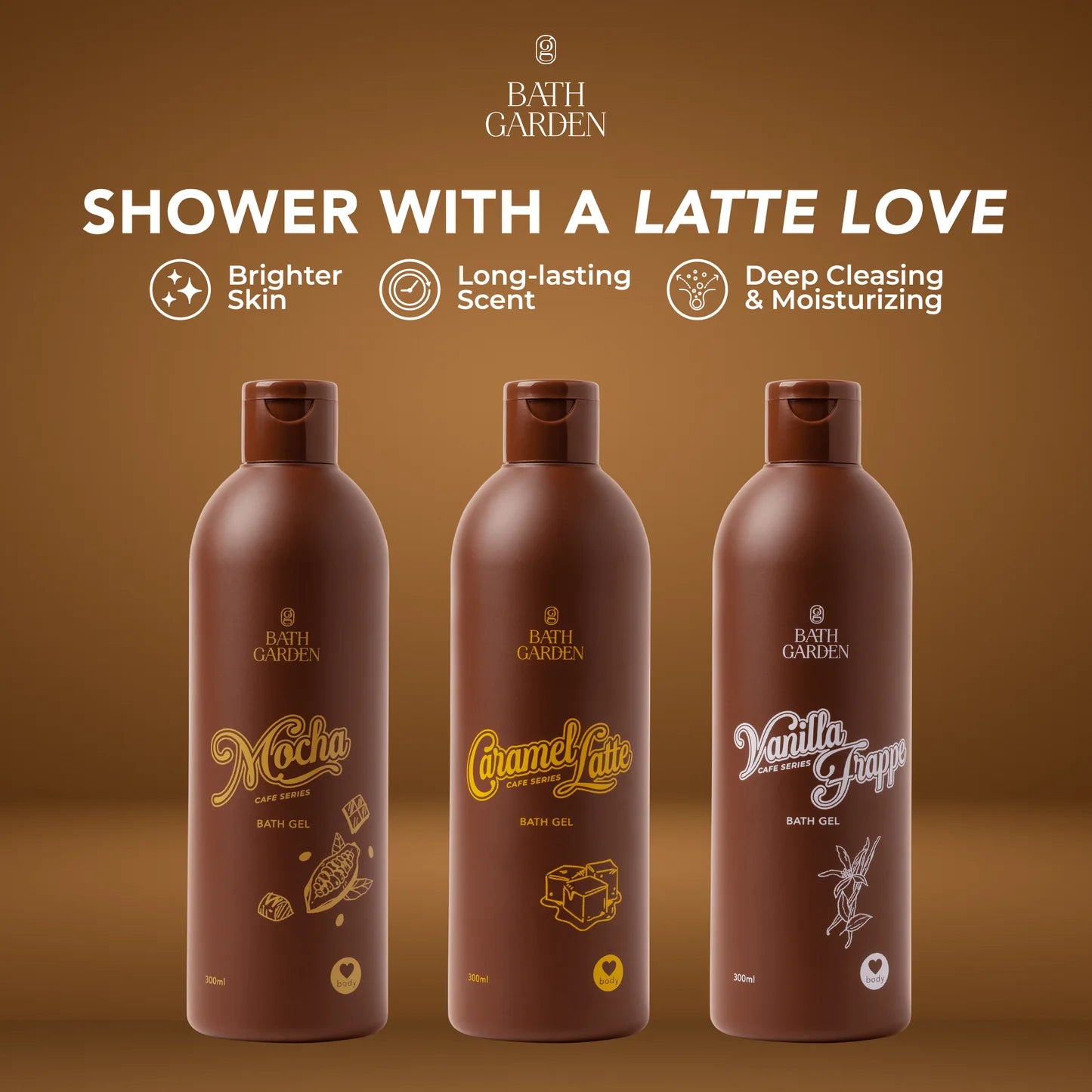 BATH GARDEN Mocha Bath Gel (Cafe Edition)