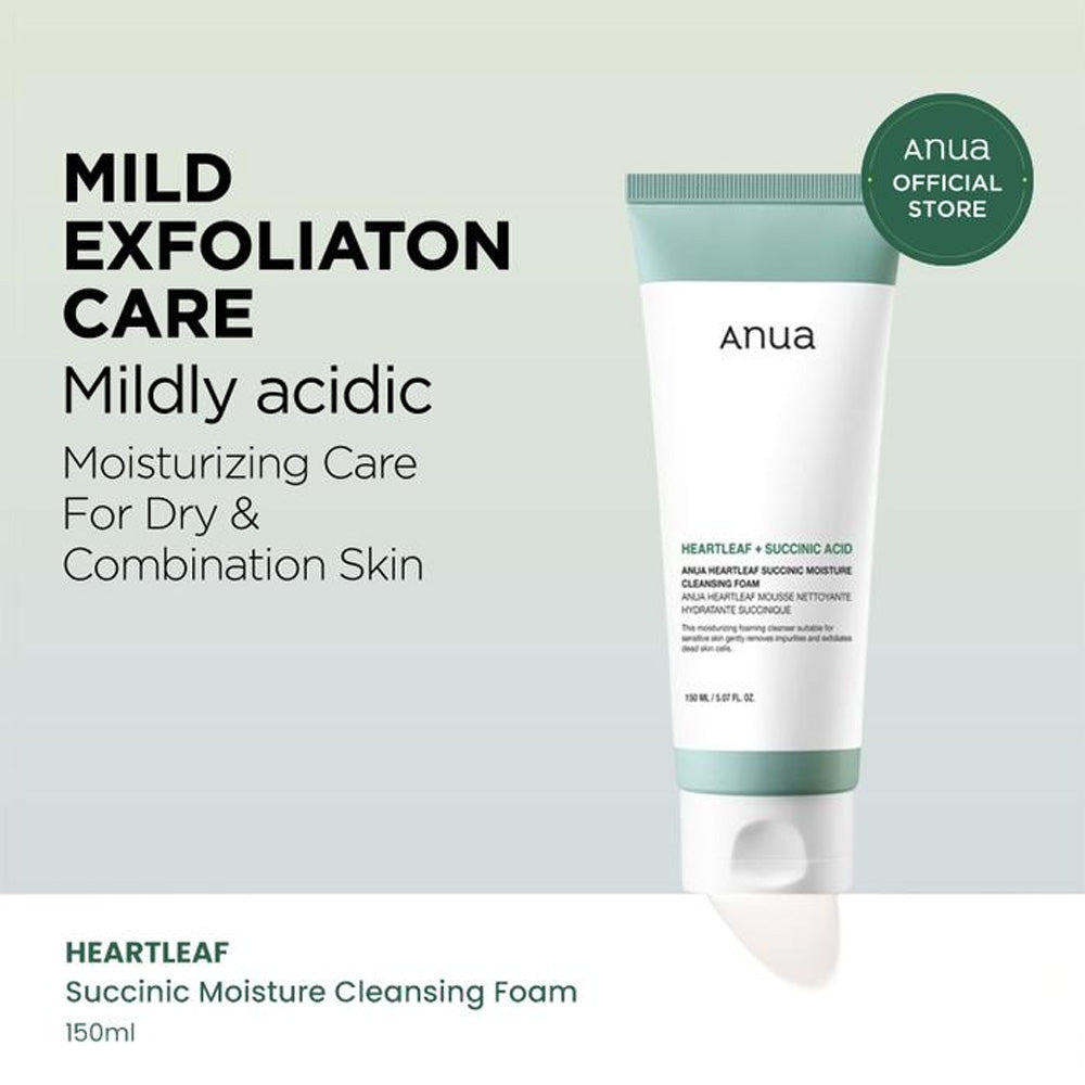 ANUA Heartleaf Succinic Moisture Cleansing Foam 150ml