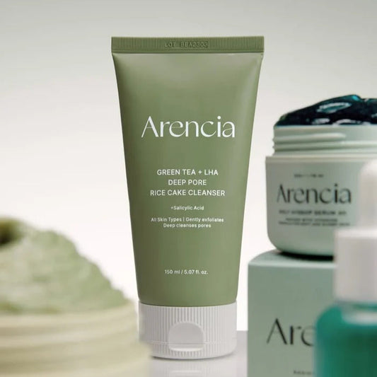 ARENCIA Green Tea + LHA Deep Pore Rice Cake Cleanser 150ml