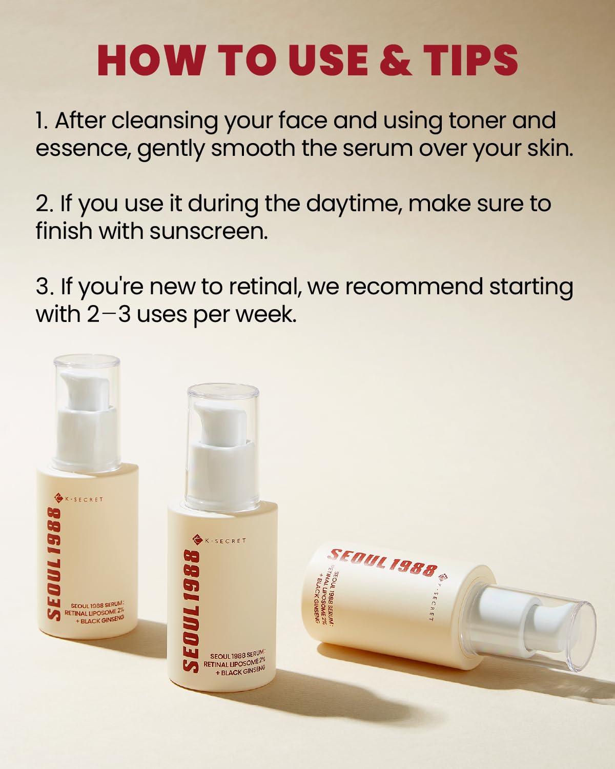 KSECRET 1988 Serum: Retinal Liposome 2% + Black Ginseng 30ml