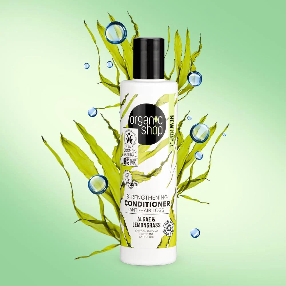 ORGANIC SHOP Strengthening Conditioner Anti-Hair Loss Algae & Lemongrass 280ml