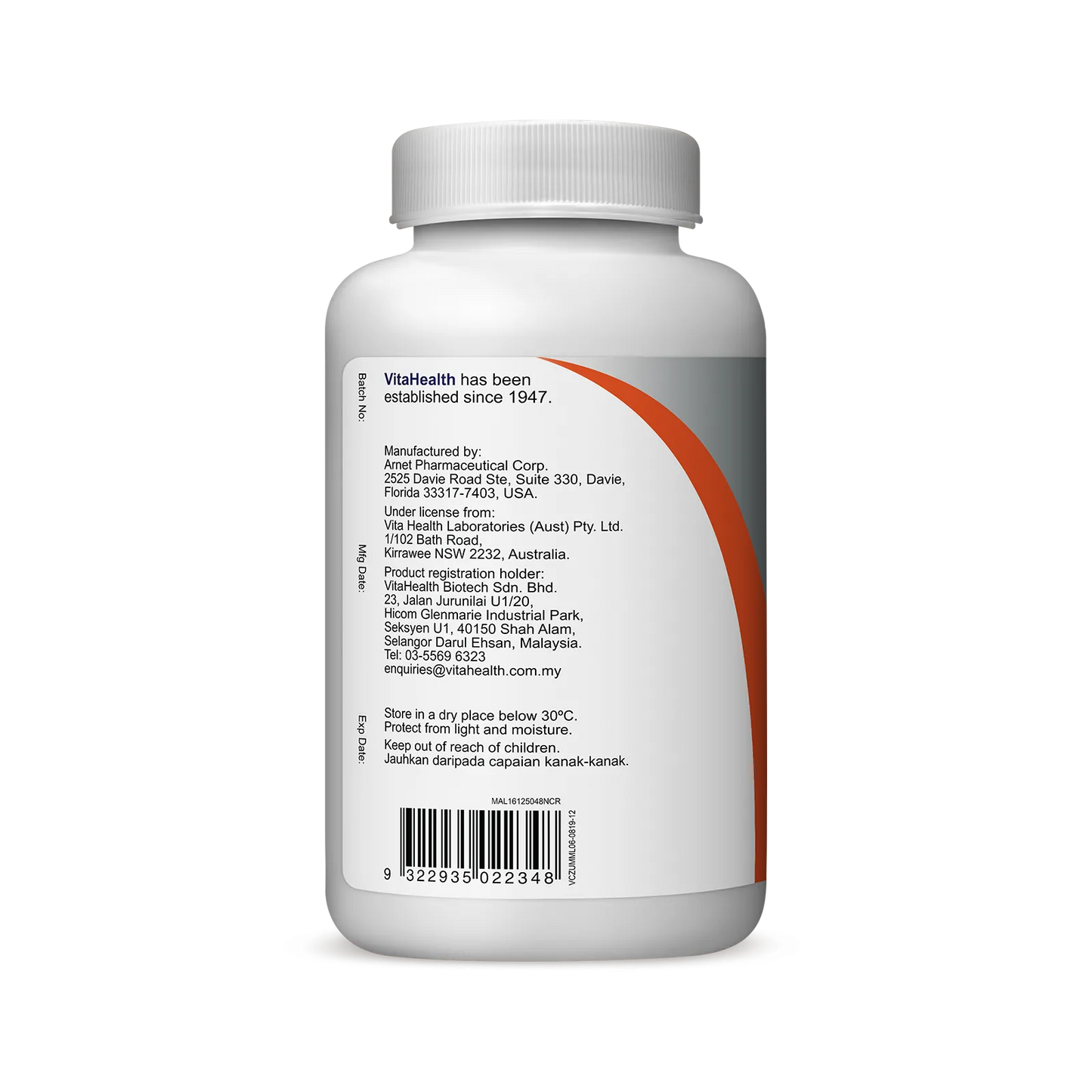 VITAHEALH Vitamin C with Zinc+ 60's
