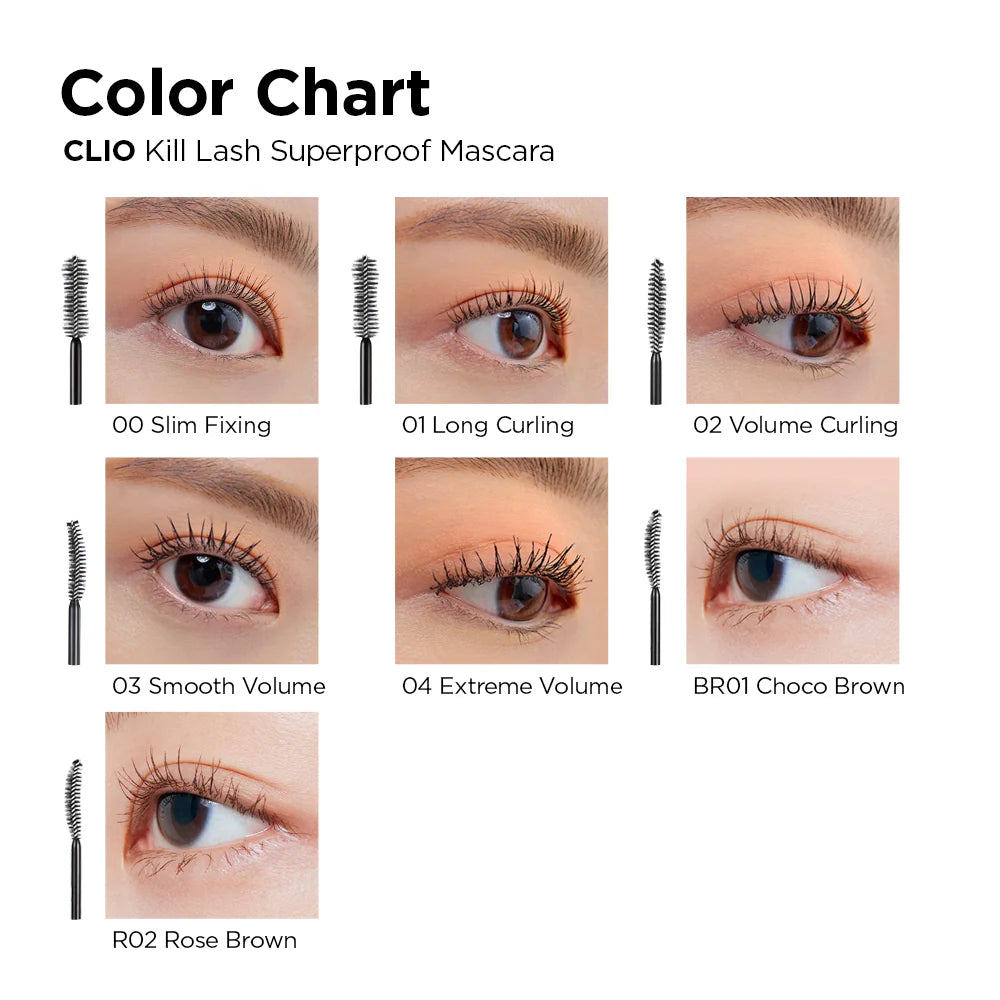 CLIO Kill Lash Super Proof Mascara (4 Variants)