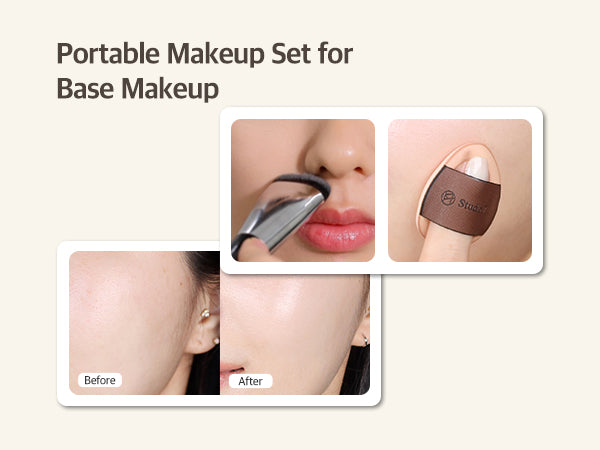 STUDIO 17 Skinfit Makeup Kit (Puff 4EA + Foundation Brush 1EA)