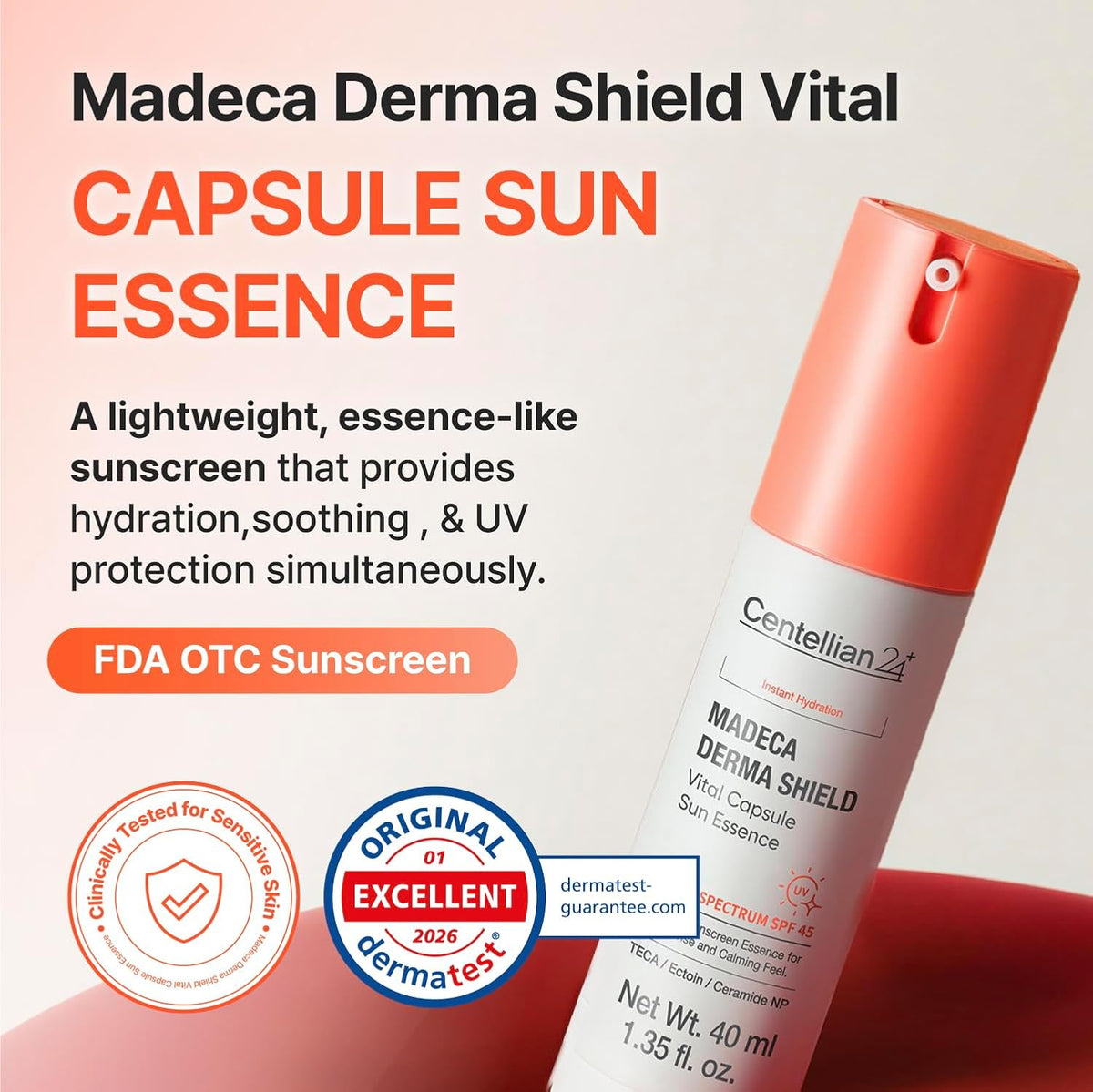 CENTELLIAN24 Madeca Derma Shield Vital Capsule Sun Essence 40ml