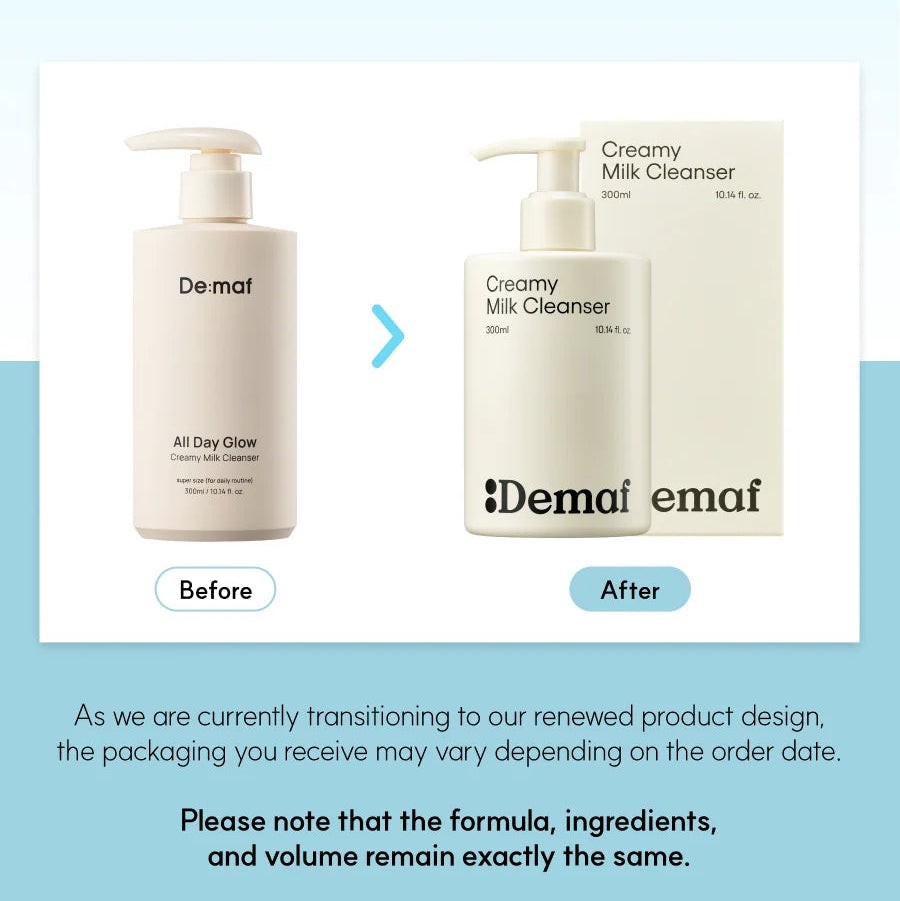 DEMAF All Day Glow Creamy Milk Cleanser 300ml
