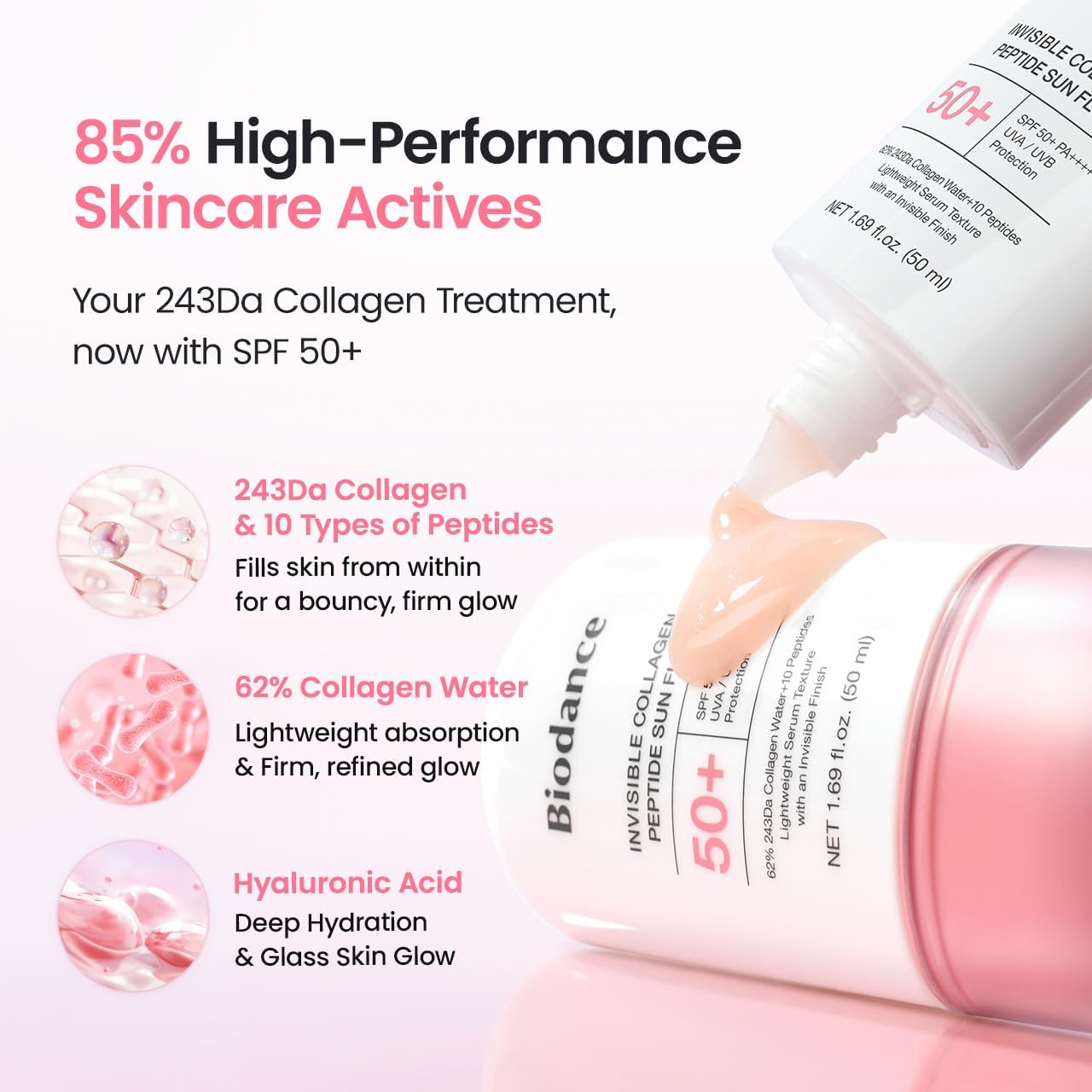BIODANCE Invisible Collagen Peptide Sun Fluid 50ml