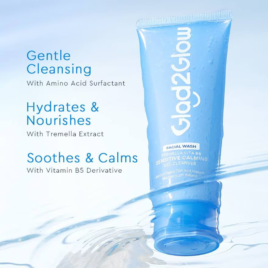 GLAD2GLOW Tremella Vita B5 Sensitive Calming Gel Cleanser